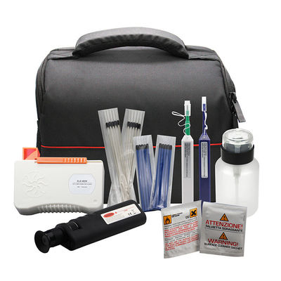FTTH-toolkit met glasvezelreinigers en 400X-microscoop
