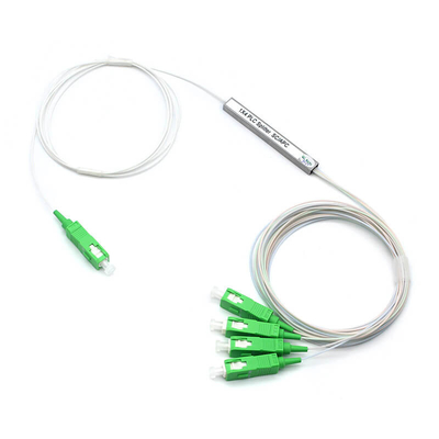 LSZH Fiber Optic 1x4 PLC Splitter 0.9mm Mini Type met connector voor FTTX en PON Network
