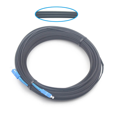2.0*5.0mm 1FO SC UPC tot SC UPC FTTH Flat Drop Patch Cord G675A1 met zwarte jas