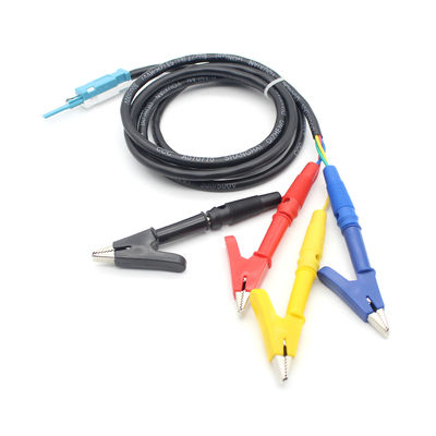 Electronic STG Block Type Lead Wire Test Cable 4-wire Serial Test Probe With Banana Plugs
