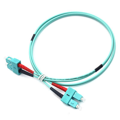 LSZH Duplex Fiber Optic Patch Cord SC PC to SC PC OM3 Multimode
