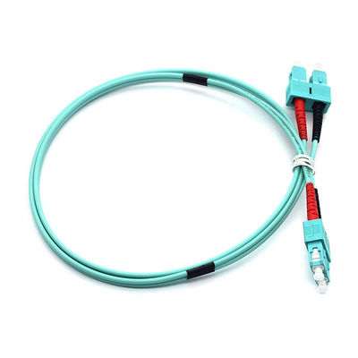 LSZH Duplex Fiber Optic Patch Cord SC PC to SC PC OM3 Multimode