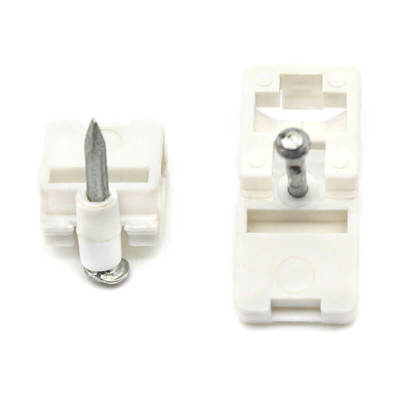 Steel Nail Ftth Plastic Drop Wire Fiber Cable Clip White And Black Color