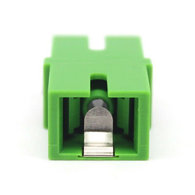 Simplex SC APC Flangeless Fiber Optic Adaptor with Inner Shutter for Low Insertion Loss and High Durability