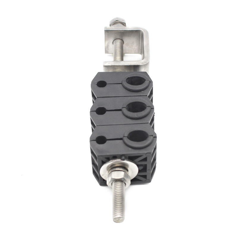 6 Cable Capacity Customized Single hole three way power cable feeder clamp Fiber Optic for 1 Time