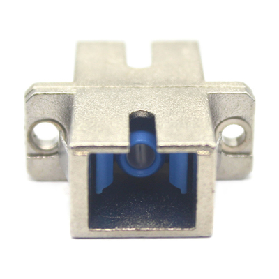 GSM-netwerk SC UPC Simplex metalen behuizing vezeladapter met flenstopslagtemperatuur 40°C tot 85°C