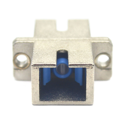 GSM-netwerk SC UPC Simplex metalen behuizing vezeladapter met flenstopslagtemperatuur 40°C tot 85°C