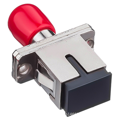 Laag invoegverlies SC UPC naar ST UPC Simplex optische adapter in metalen behuizing met flenster