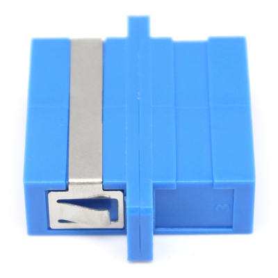 SC UPC Bule Duplex Glasvezel Adapter met flens Duurzaamheid 0.2 dB 500 Cyclus Gepasseerd