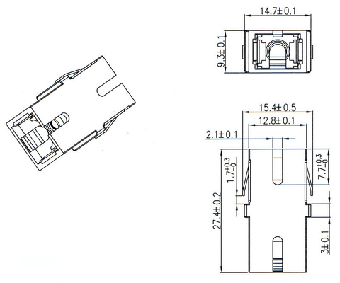 FTTH-optische kabeladapter SC APC voor belastingtest met glasvezelcoupler ≥ 70 N