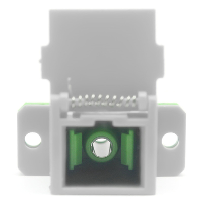 Bergingstemperatuur 40°C tot 85°C SC APC-optische vezeladapter met Filp-autosluiter en -flens