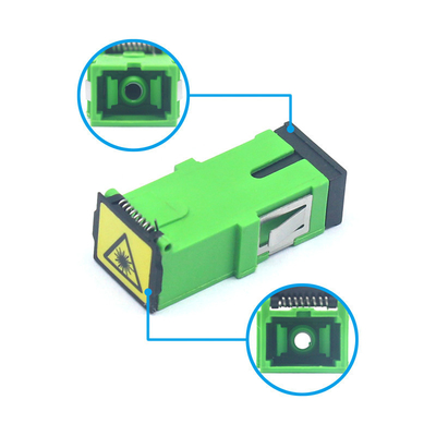 0.2 dB Duurzaamheid SC APC of UPC Simplex SM Fiber Optic Adapter met Flip Auto Shutter