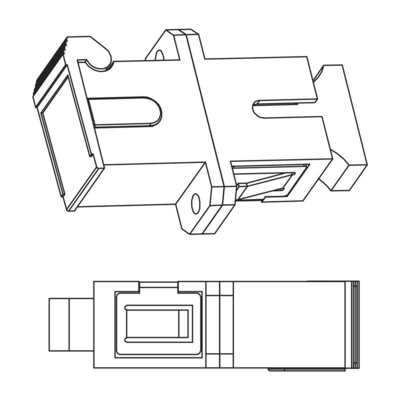 Simplex SC PC UPC Glasvezel Adapter met zijdelingse automatische sluiter 4g netwerk compatibiliteit