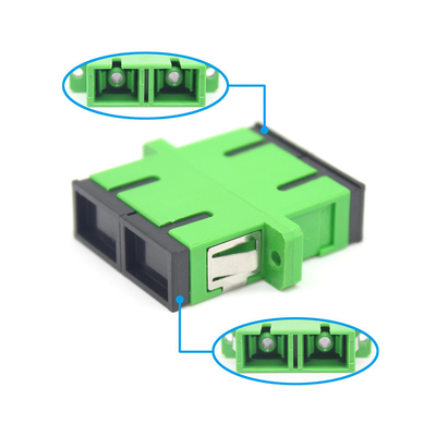 Netwerk GSM Glasvezel Groen SC APC Single Mode Duplex Optische Adapter met Flens