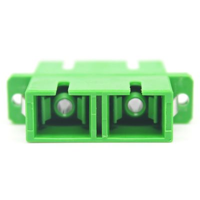 Netwerk GSM Glasvezel Groen SC APC Single Mode Duplex Optische Adapter met Flens