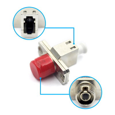 FTTH-apparatuur Metalen behuizing LC UPC naar FC UPC Glasvezel Simplex Adapter met flenster