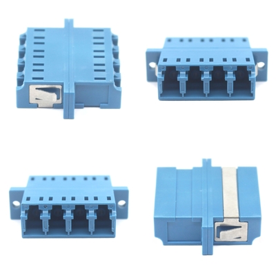 FTTH LC UPC optische quadruplexadapter met flensduur 0.2 dB 500 cyclus geslaagd