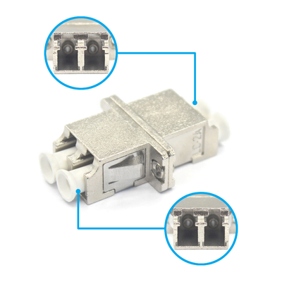 Metalen behuizing met vezel DX LC UPC Duplex sm Adapter met flens met een laag insetsverlies van 0,2 dB