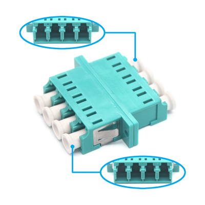 Stabiel CATV-systeem Laagste LC PC OM3 Multimode Quadruplex Glasvezel Adapter met Flens