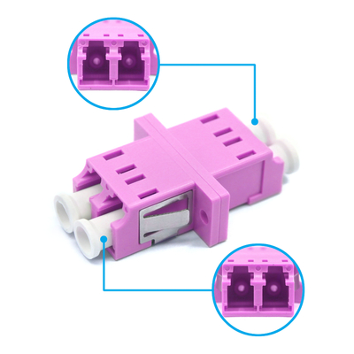 OM4 Apc Fiber Connector Multimode Duplex Adapter Network met flens