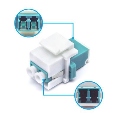 LC PC Duplex OM3 MM FTTH Inner Shutter Flange Adapter voor beveiligde glasvezelnetwerken