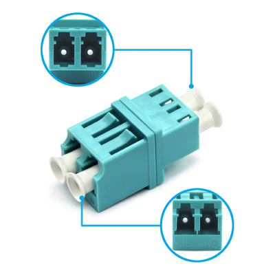 laag type LC PC OM3 Multimode Duplex Glasvezel Adapter voor belastingtest ≥ 70 N Invoegverlies 0,2 dB