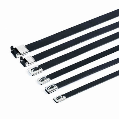 Flexibel zelfvergrendelend roestvrijstalen ritsband met PVC-coating en vlamwerendheid