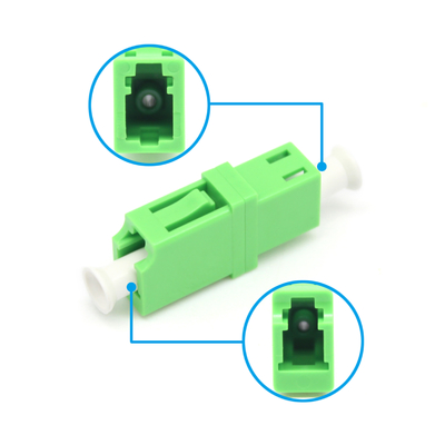 FTTH-singlemode Simplex Groen LC APC-optische vezeladapter met en belastingtest ≥ 70 N