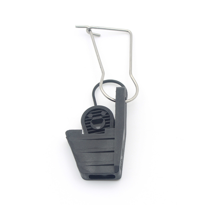 Telecom Construction Outdoor FTTH Optical Cable Clamp met zwarte vezeldropdraad