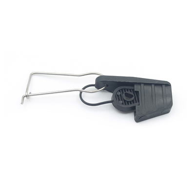 Telecom Construction Outdoor FTTH Optical Cable Clamp met zwarte vezeldropdraad