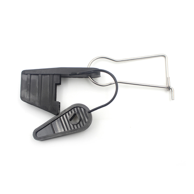 Telecom Construction Outdoor FTTH Optical Cable Clamp met zwarte vezeldropdraad