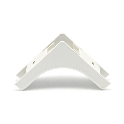 FTTH Wall Tube Glasvezel Bedrading Plastic Buighoek in Wit met Clip Connector