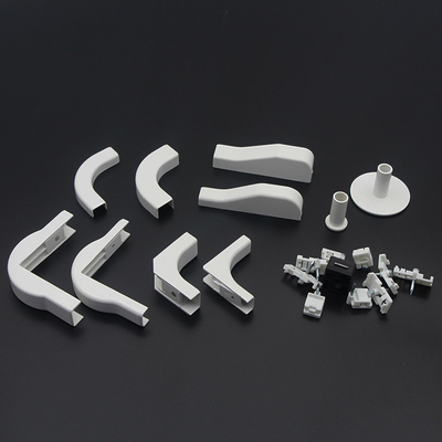 FTTH Wall Tube Glasvezel Bedrading Plastic Buighoek in Wit met Clip Connector
