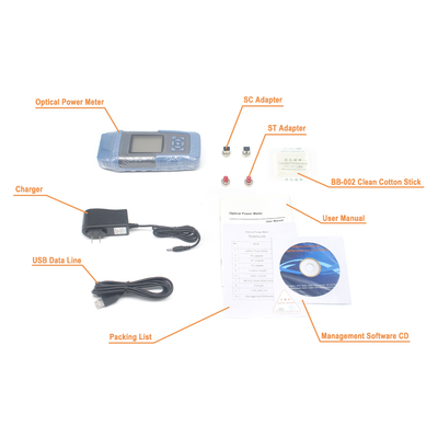 800-1700nm golflengte bereik Glasvezel stroommeter en VFL kabel tester voor stroomtesting