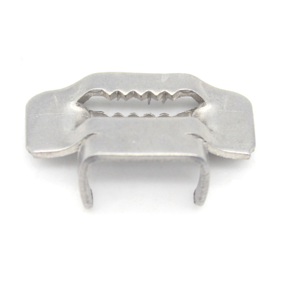 Roestvrij staal 1/4 inch Breedte*0,12 mm Dikte 100 stuks Pakket Oordoppen Bandband Buckle