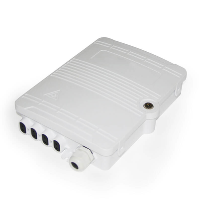 FTTH 8 Cores Glasvezel Distributie Doos met optionele adapters en pigtails voor wand- of paalmontage