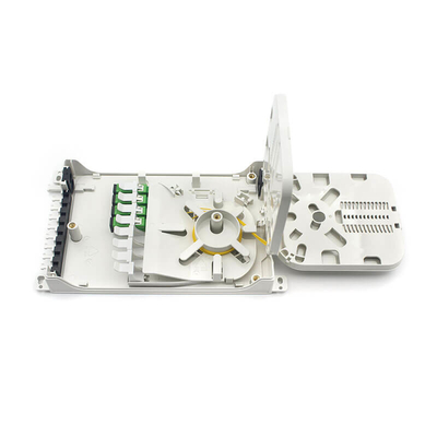 8 Core White SC Fiber Optic Distribution Box voor datacenters met een hoge dichtheid