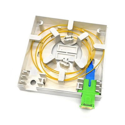Witte glasvezel kabel stopcontact Optische muur stopcontact 4 kernen OEM