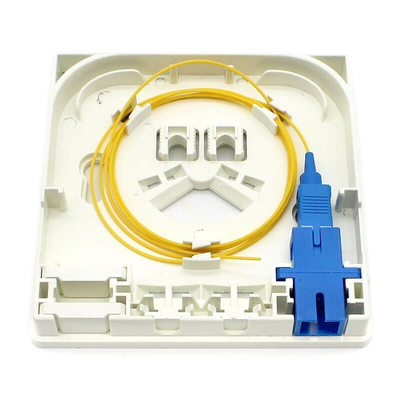 Plastic wit glasvezel terminal stopcontact SC 2 poorten G657 glasvezel