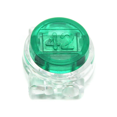 Gel gevulde Groene Scotchlok Butt Connector Terminals Duidelijke Plastic Case
