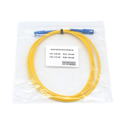 Simplex glasvezel patch cord SC UPC naar SC UPC SM PVC binnen