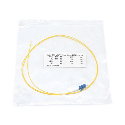 LSZH LC UPC 0,9 mm glasvezel pigtail assemblies voor verschillende vezeltypen en connectoropties