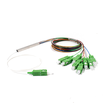 Glasvezel 1X8 Mini PLC splitter SC APC Connector 0.9mm, 1M