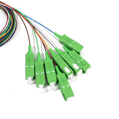 Glasvezel 1X8 Mini PLC splitter SC APC Connector 0.9mm, 1M