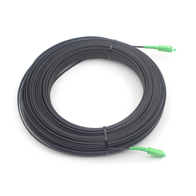 Buiten 2*5.0mm FTTH SC APC Flat Drop Patch Cord Single Mode Met Balck Jacket