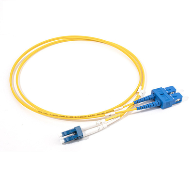 SM Duplex LC UPC tot SC UPC Glasvezelpatchkabel 2.0 mm, G657A1, 3 meter