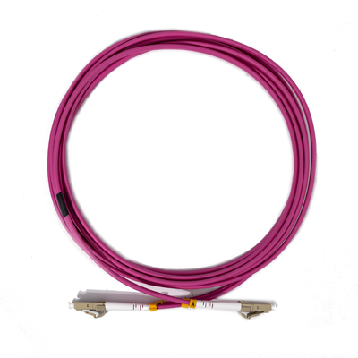 Multimode Duplex LC UPC naar LC UPC OM4 Glasvezel Patch Cord 3.0mm