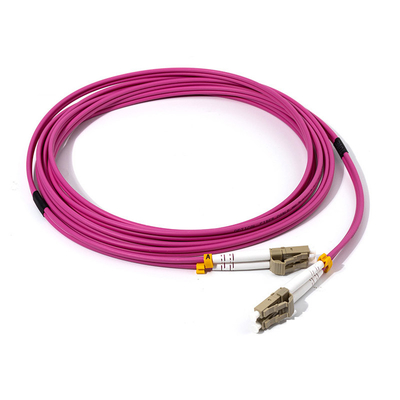 Multimode Duplex LC UPC naar LC UPC OM4 Glasvezel Patch Cord 3.0mm