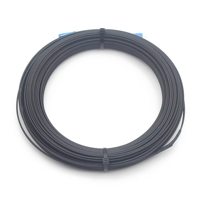 2.0*5.0mm 1FO SC UPC tot SC UPC FTTH Flat Drop Patch Cord G675A1 met zwarte jas