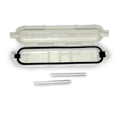 Zwarte witte glasvezel-druppelkabel splitsingsbeschermingsdoos met adapter